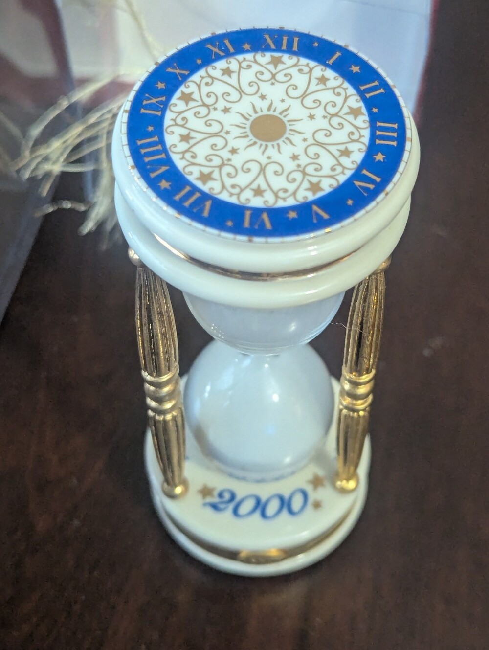 Lenox 2000 Commemorate Hourglass Christmas Ornament